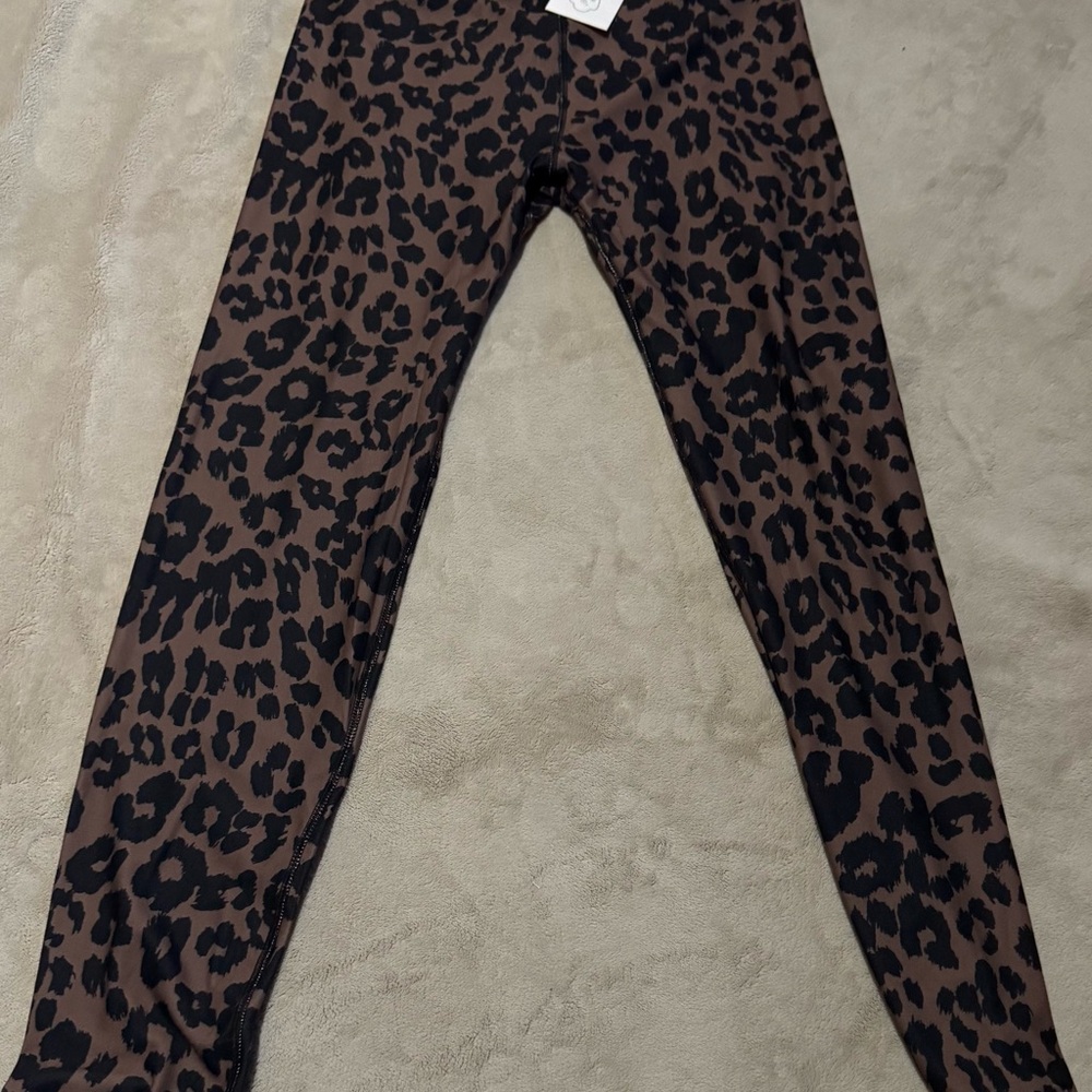 Mud Pie Brown Leopard Print Leggings